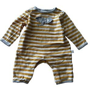 Albetta Kid's Elephant Crochet Striped Cotton Playsuit 0-3M